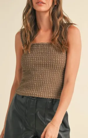 Dalia Mocha Textured Tank
