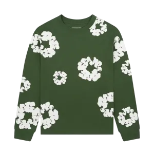 Denim Tears The Cotton Wreath Long Sleeve Tee 'Green'