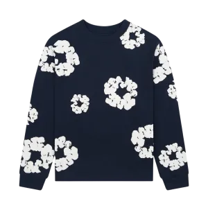 Denim Tears The Cotton Wreath Long Sleeve Tee 'Navy'