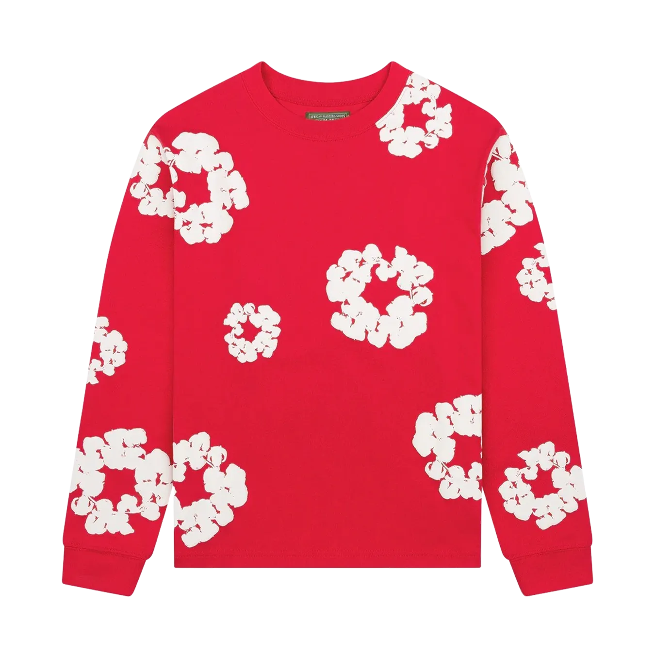 Denim Tears The Cotton Wreath Long Sleeve Tee 'Red'