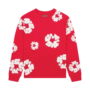 Denim Tears The Cotton Wreath Long Sleeve Tee 'Red'