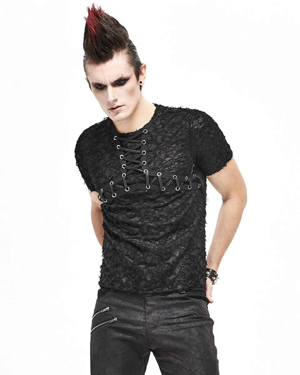 Devil Fashion Road Rash Mens Textured Apocalyptic T-Shirt Top