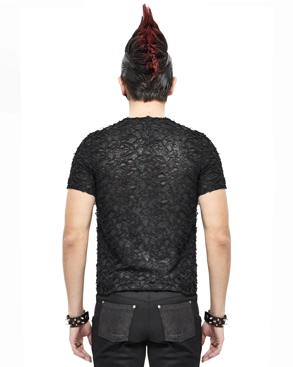 Devil Fashion Road Rash Mens Textured Apocalyptic T-Shirt Top