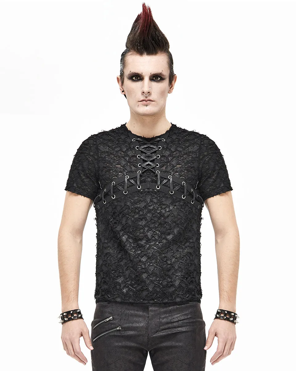 Devil Fashion Road Rash Mens Textured Apocalyptic T-Shirt Top