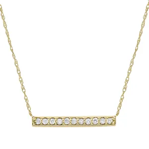Diamond Bar Layering Necklace