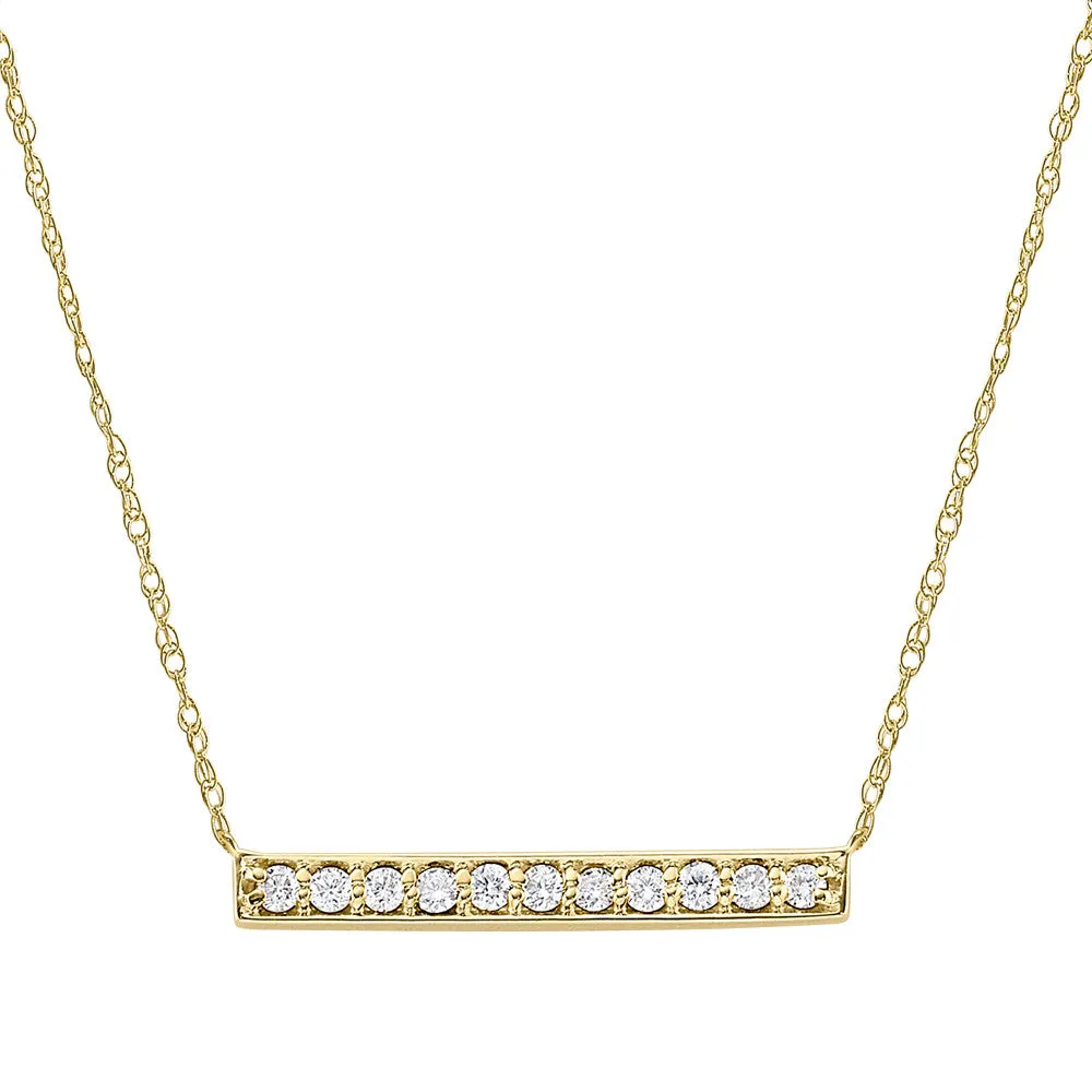 Diamond Bar Layering Necklace