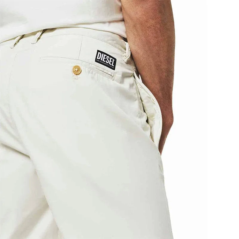 DIESEL P WHOLSHO 0GAUY Mens Chino Shorts Regular Fit Summer Casual Half Pants