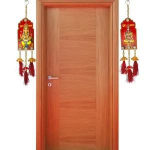 Diwali toran by SBP Fashion™ Tassle Door Hanging/Diwali Decor | Made with MDF & Golden Beads Artificial Flowers| Decorative Toran for Home, Temple, jhalar for Decoration| 33 x 7.5 CM