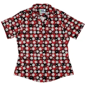 Dnd Christmas Red Plaid Curvy Button Up Shirt