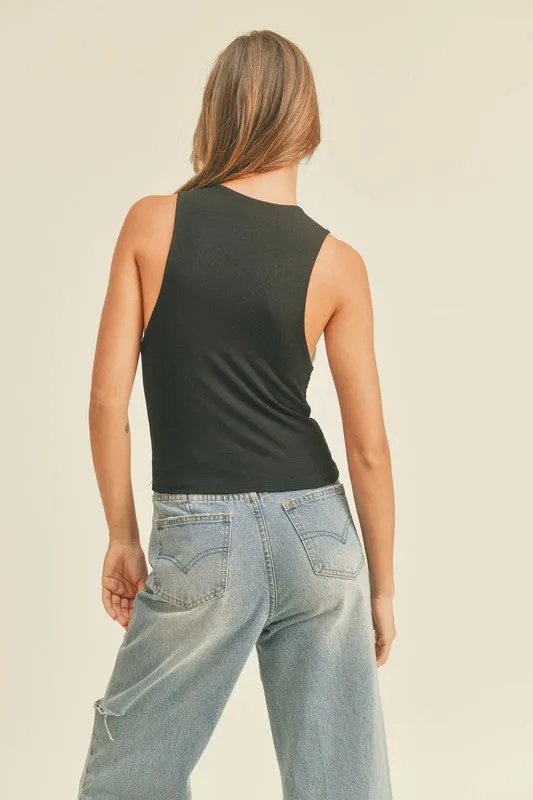 Double Layered Tank in Black