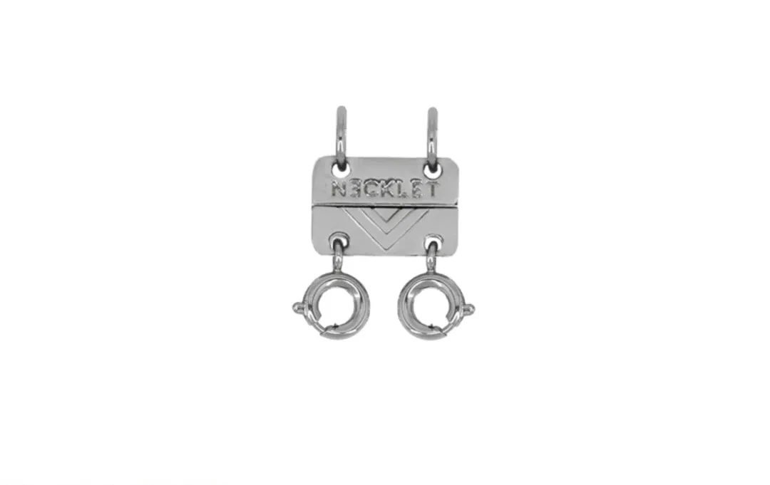 Double Layering Clasp White Gold