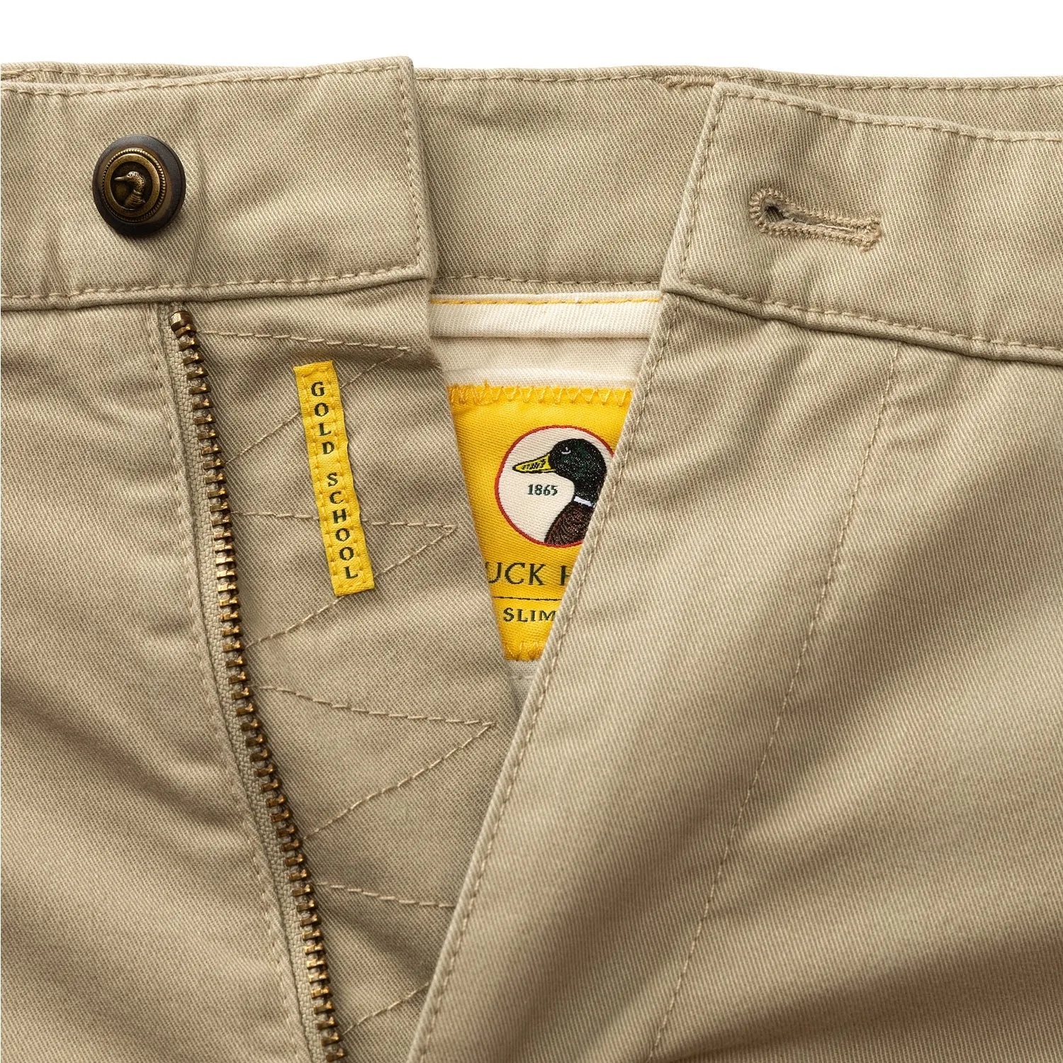 Duck Head Gold School Slim Fit Chino - Khaki