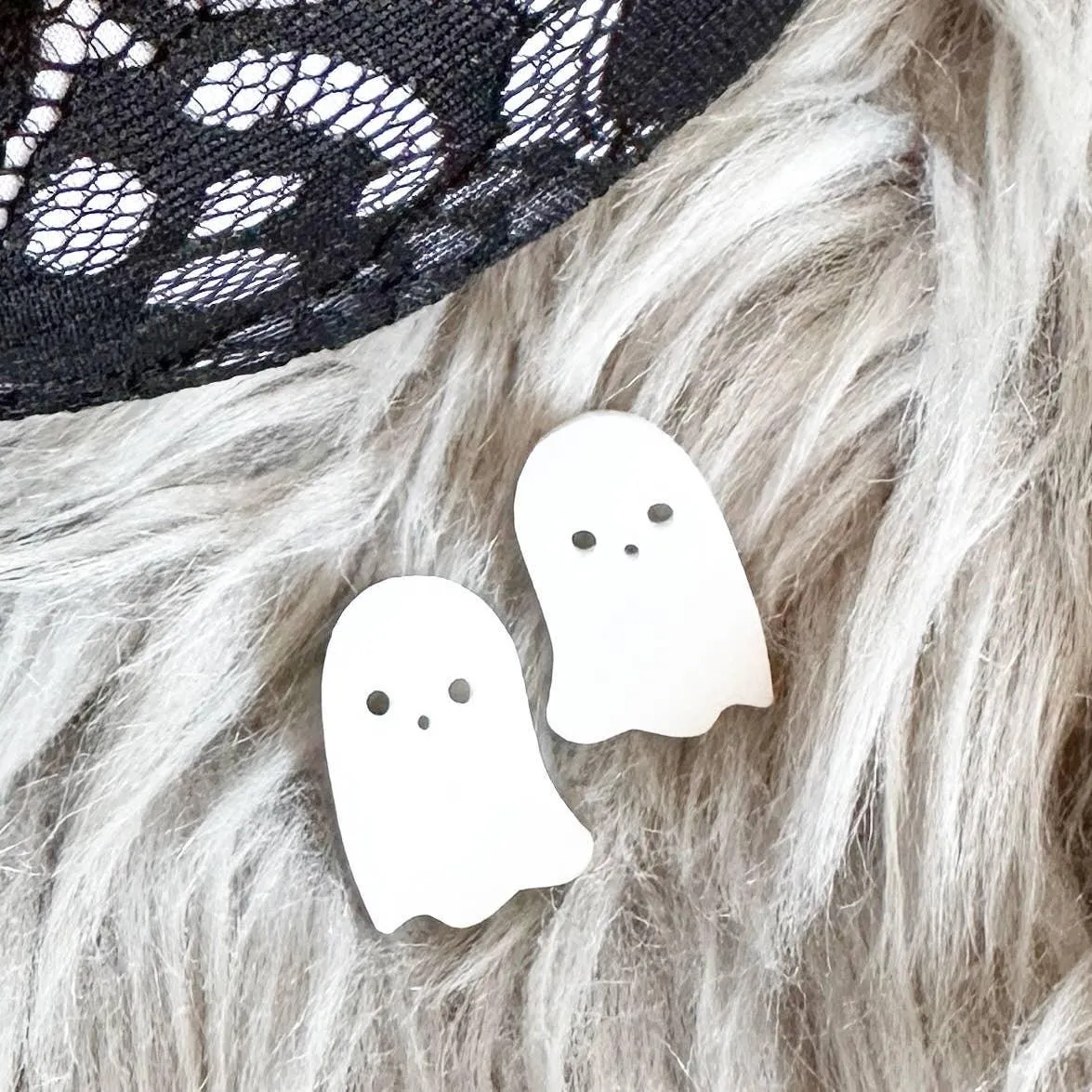 Earrings | Mini Ghost Stud Earrings| Sandy   Rizzo