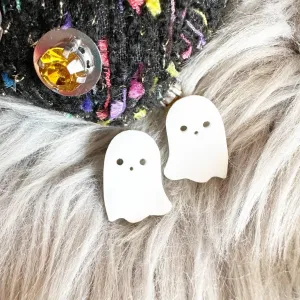 Earrings | Mini Ghost Stud Earrings| Sandy   Rizzo