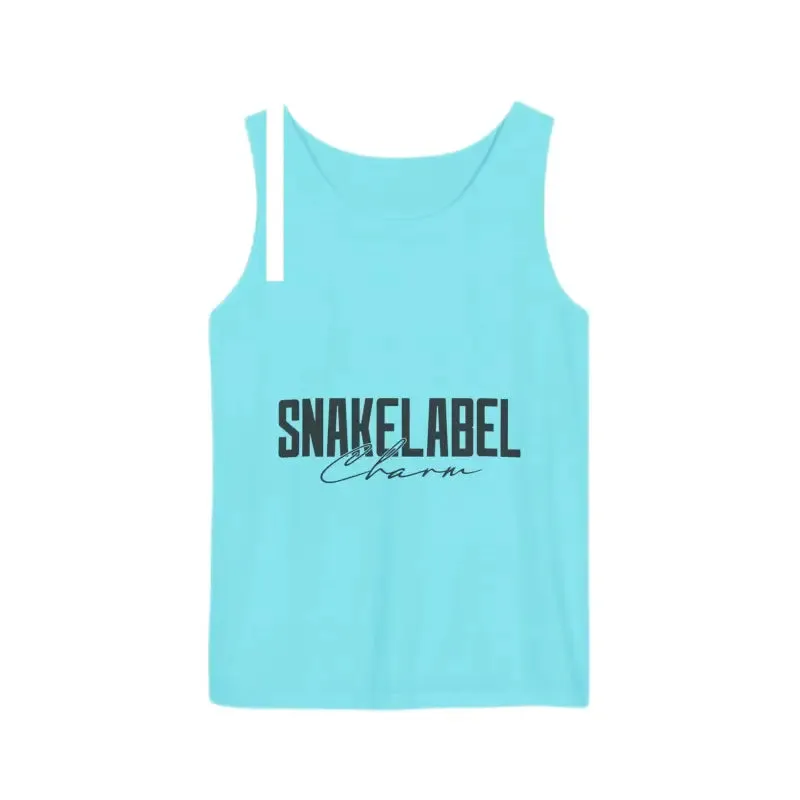 Eco-Friendly Snake Design Garment-Dyed Tank Top – Relaxed Fit, 100% Ringspun Cotton