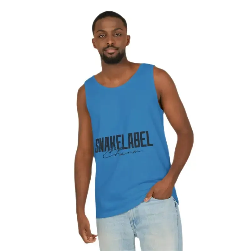 Eco-Friendly Snake Design Garment-Dyed Tank Top – Relaxed Fit, 100% Ringspun Cotton
