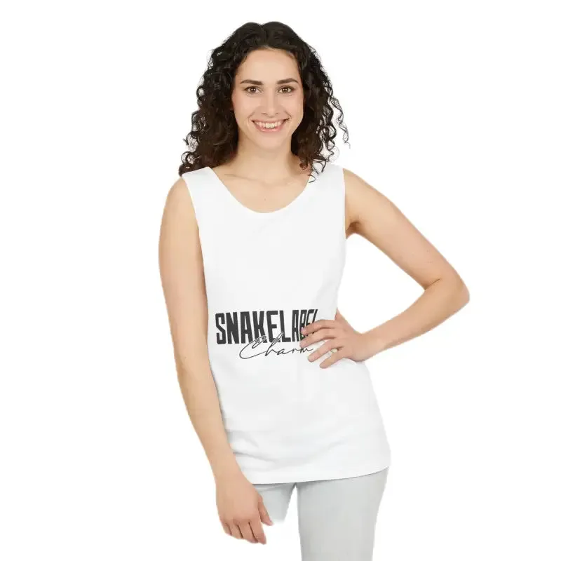 Eco-Friendly Snake Design Garment-Dyed Tank Top – Relaxed Fit, 100% Ringspun Cotton