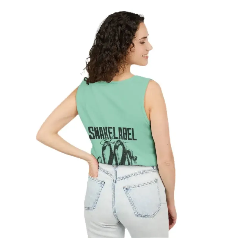 Eco-Friendly Snake Design Garment-Dyed Tank Top – Relaxed Fit, 100% Ringspun Cotton