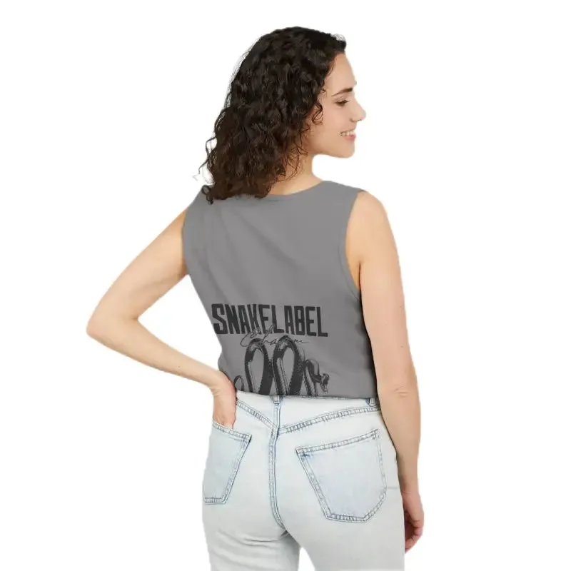 Eco-Friendly Snake Design Garment-Dyed Tank Top – Relaxed Fit, 100% Ringspun Cotton
