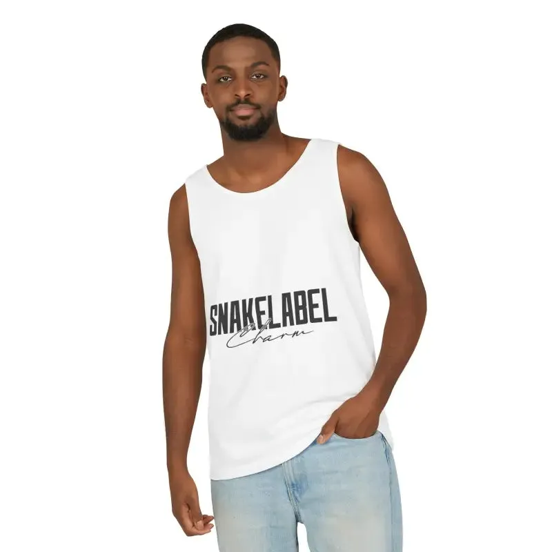 Eco-Friendly Snake Design Garment-Dyed Tank Top – Relaxed Fit, 100% Ringspun Cotton
