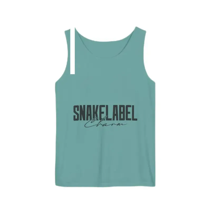 Eco-Friendly Snake Design Garment-Dyed Tank Top – Relaxed Fit, 100% Ringspun Cotton