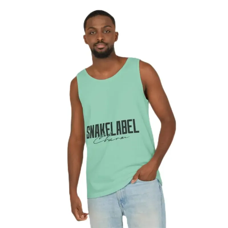 Eco-Friendly Snake Design Garment-Dyed Tank Top – Relaxed Fit, 100% Ringspun Cotton