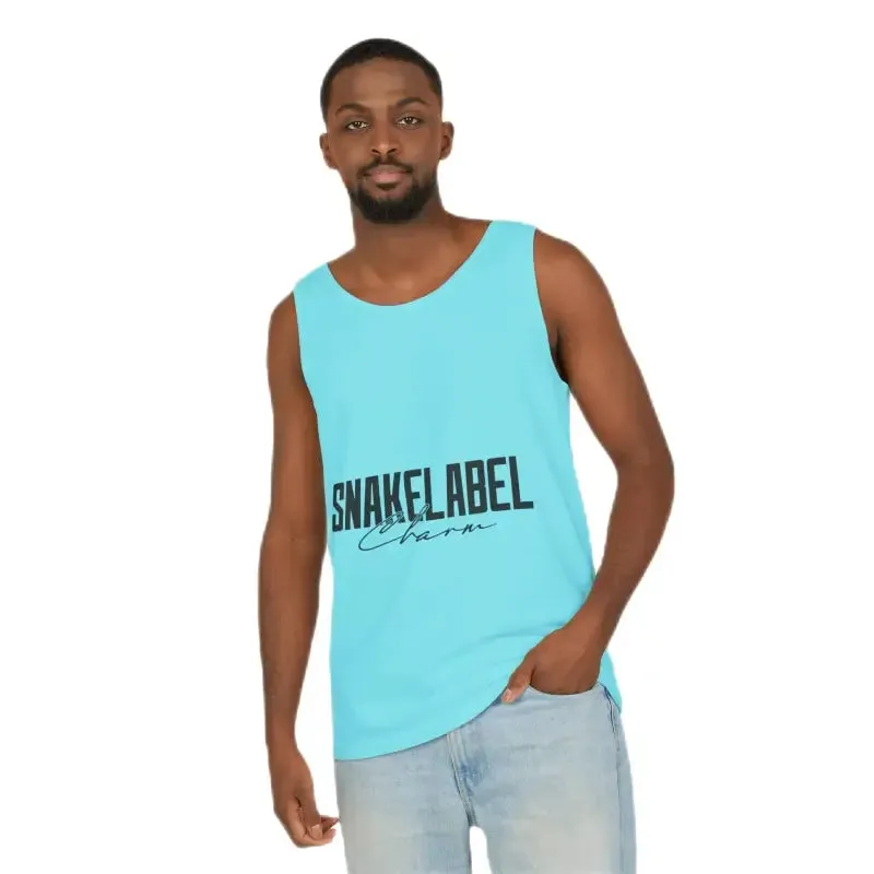 Eco-Friendly Snake Design Garment-Dyed Tank Top – Relaxed Fit, 100% Ringspun Cotton