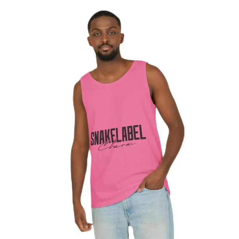 Eco-Friendly Snake Design Garment-Dyed Tank Top – Relaxed Fit, 100% Ringspun Cotton