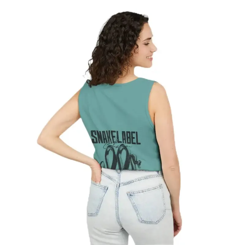 Eco-Friendly Snake Design Garment-Dyed Tank Top – Relaxed Fit, 100% Ringspun Cotton