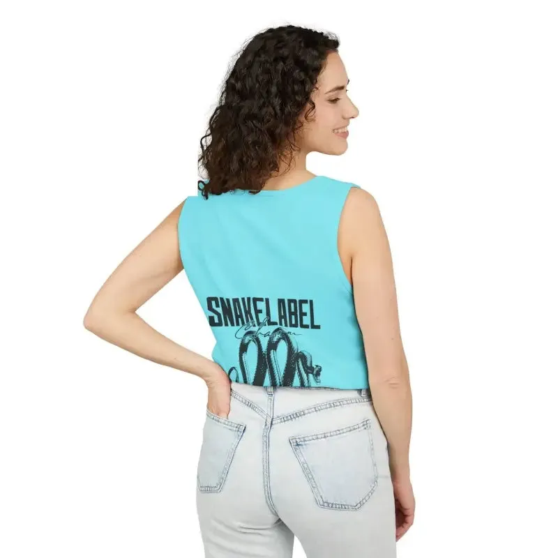 Eco-Friendly Snake Design Garment-Dyed Tank Top – Relaxed Fit, 100% Ringspun Cotton