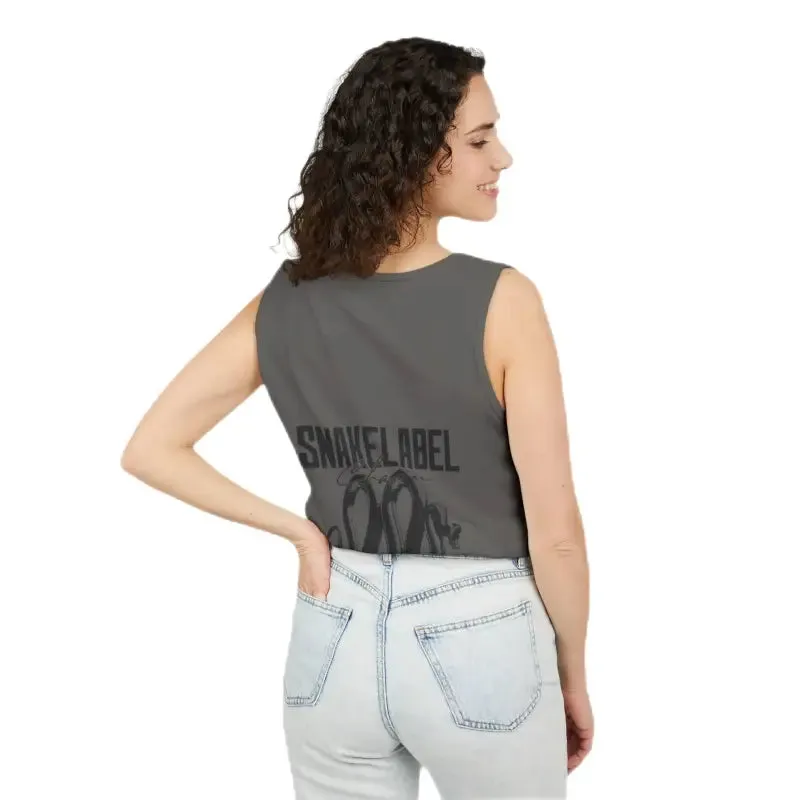 Eco-Friendly Snake Design Garment-Dyed Tank Top – Relaxed Fit, 100% Ringspun Cotton