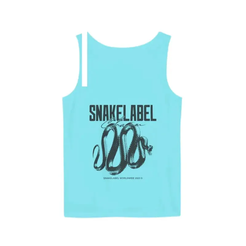 Eco-Friendly Snake Design Garment-Dyed Tank Top – Relaxed Fit, 100% Ringspun Cotton
