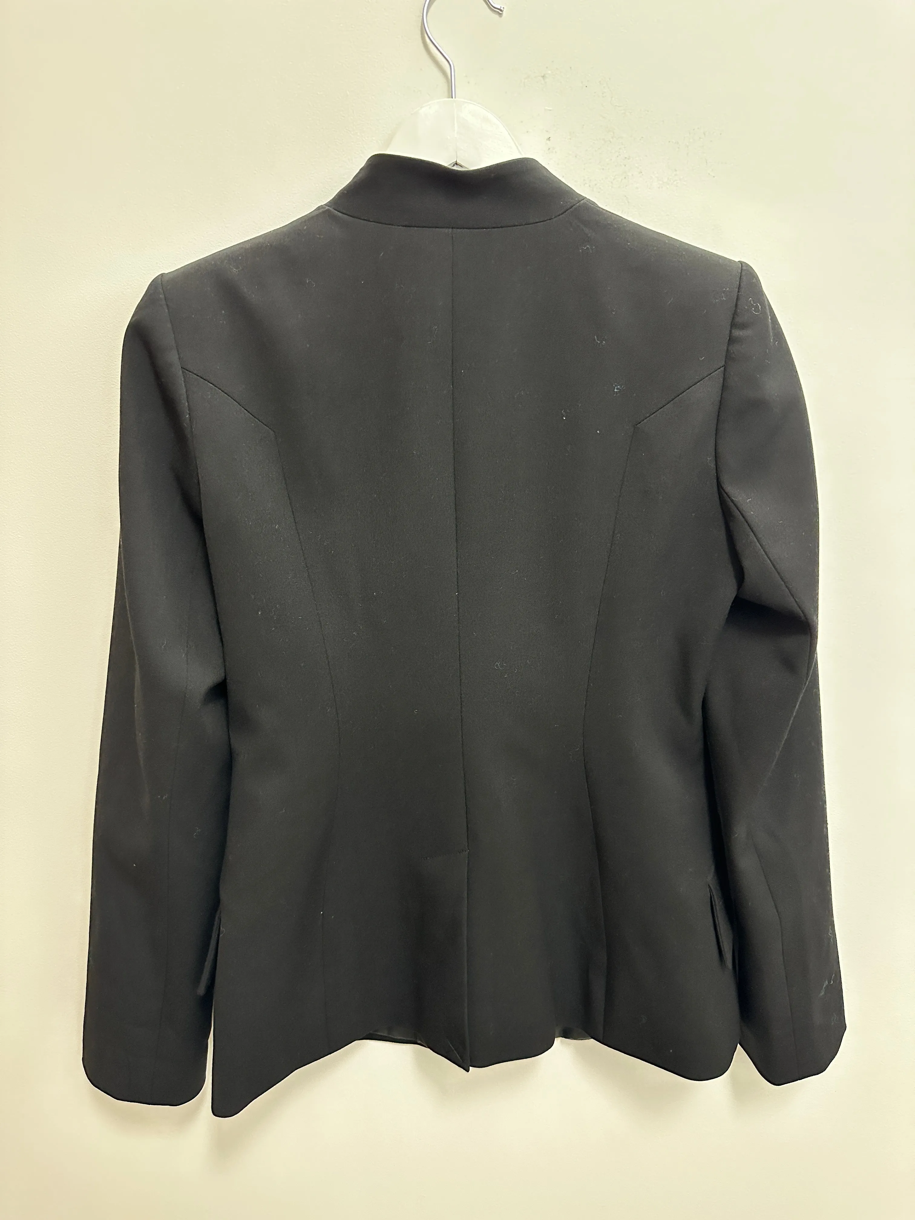 Eco Twill Collarless Blazer in Black