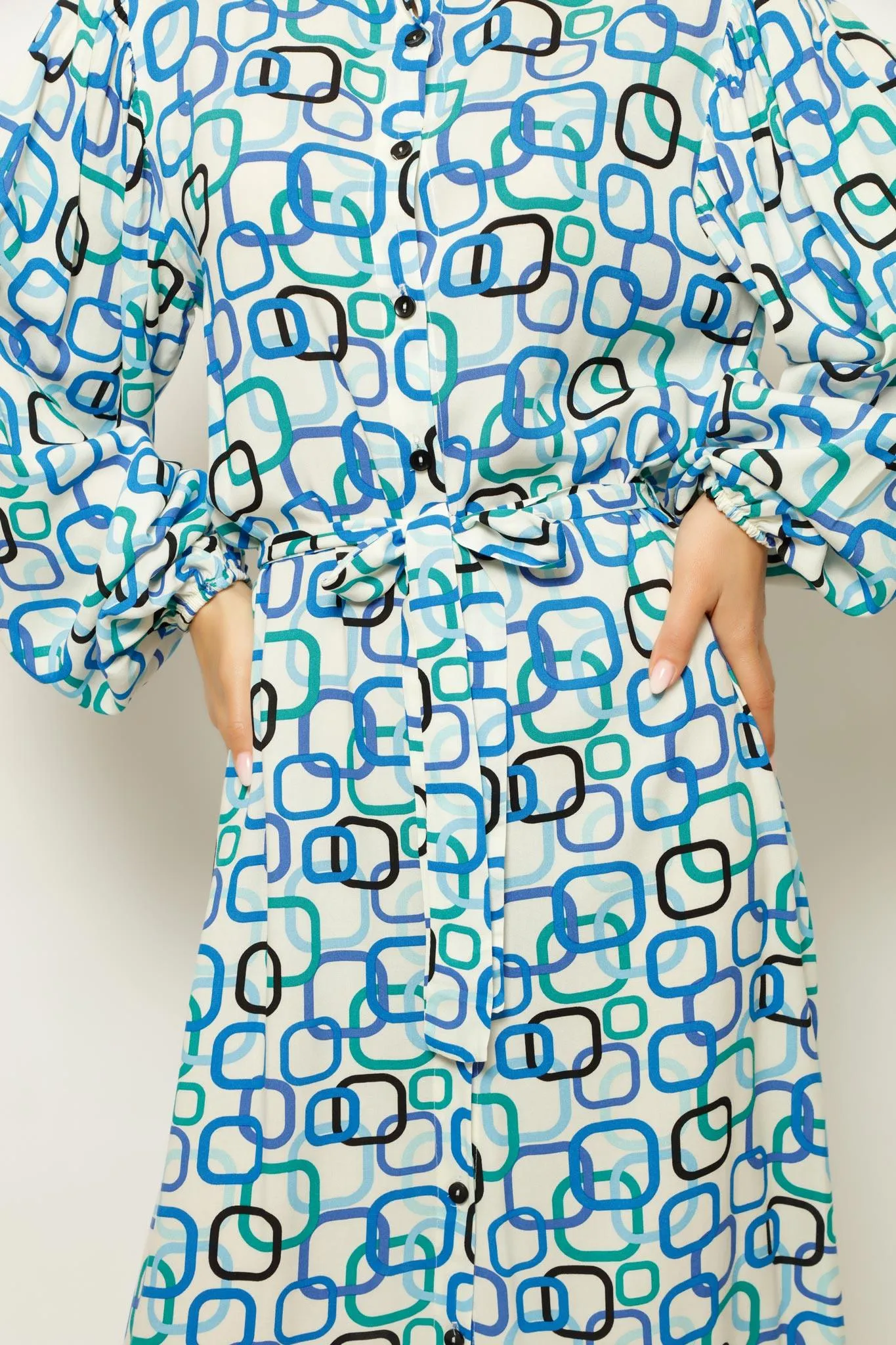 ELBISE QUADRATICAL FESTIVE VIBE LONG DRESS