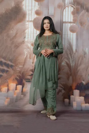 Elegant Green Ladies Suits