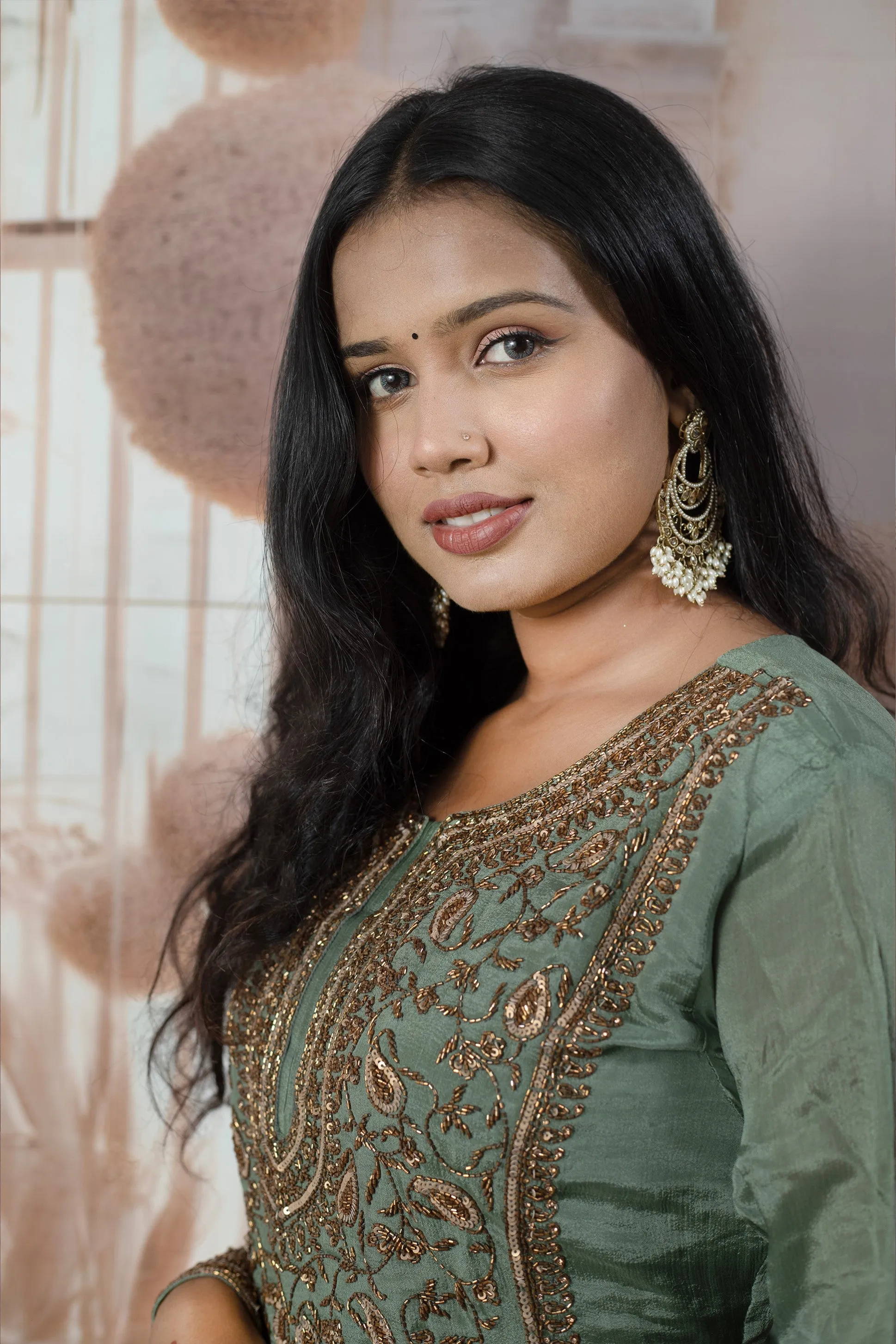 Elegant Green Ladies Suits