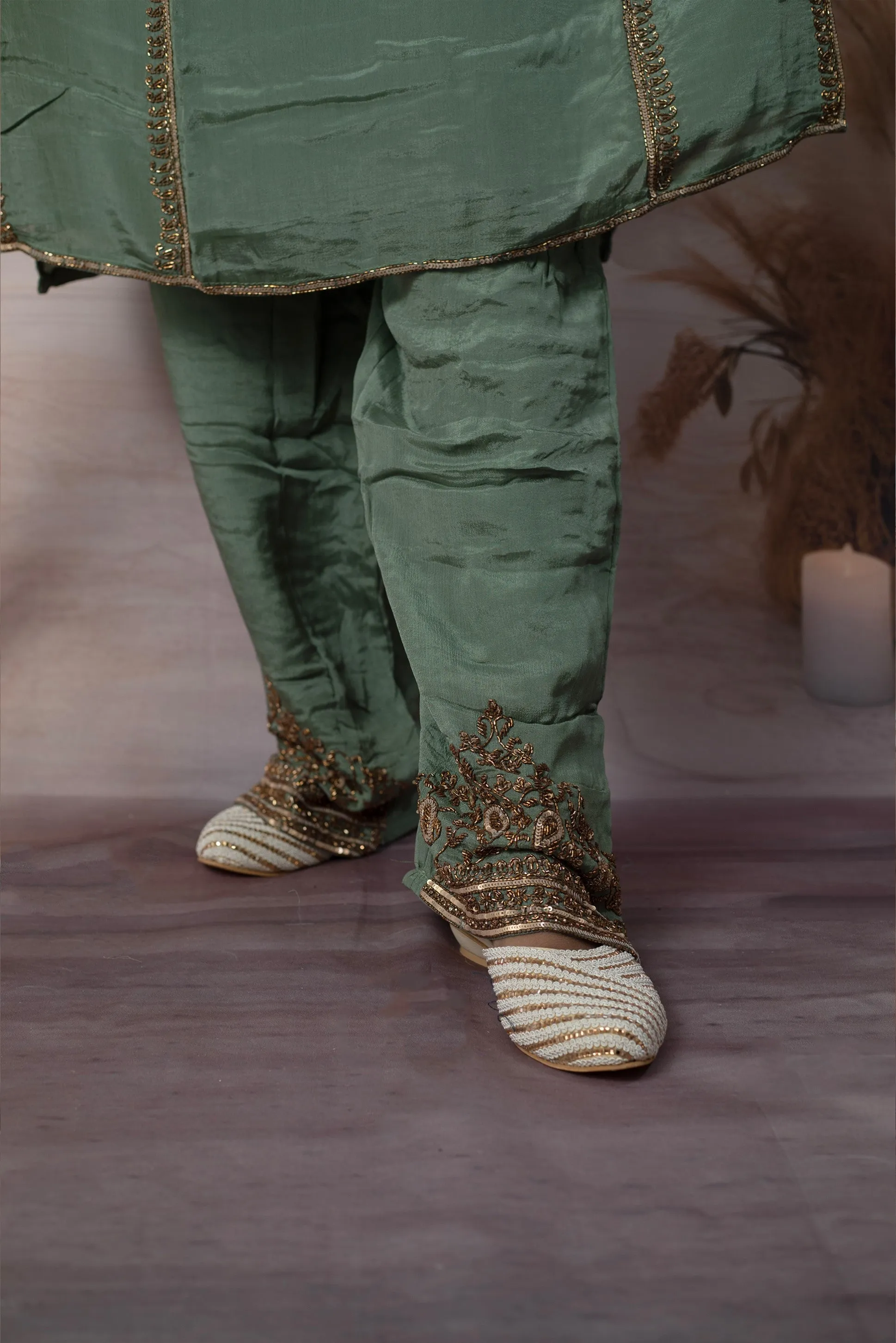 Elegant Green Ladies Suits
