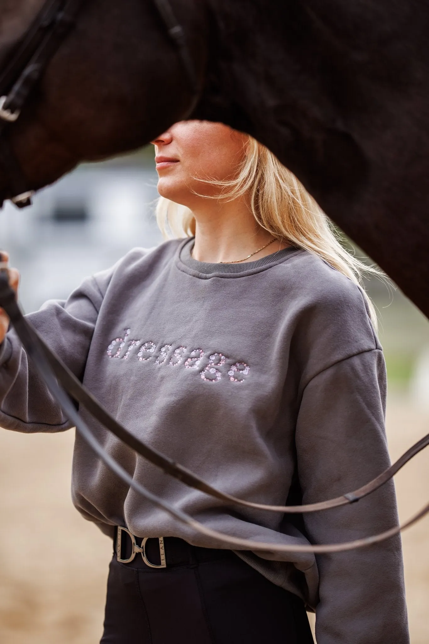 Ellany Grey "DRESSAGE" Sweatshirt - Purple
