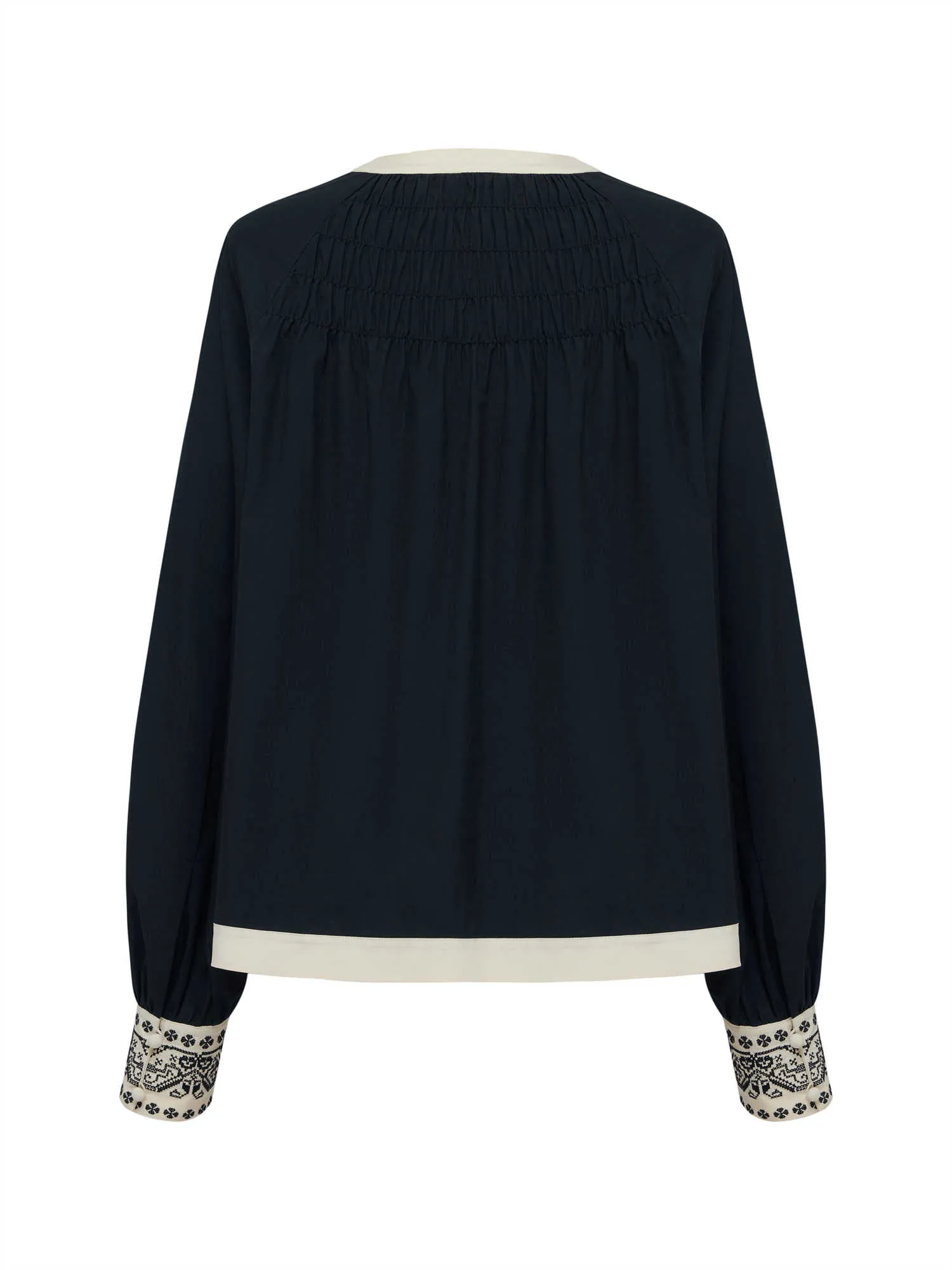 EP YAYING Chinese-style Embroidered Shirt