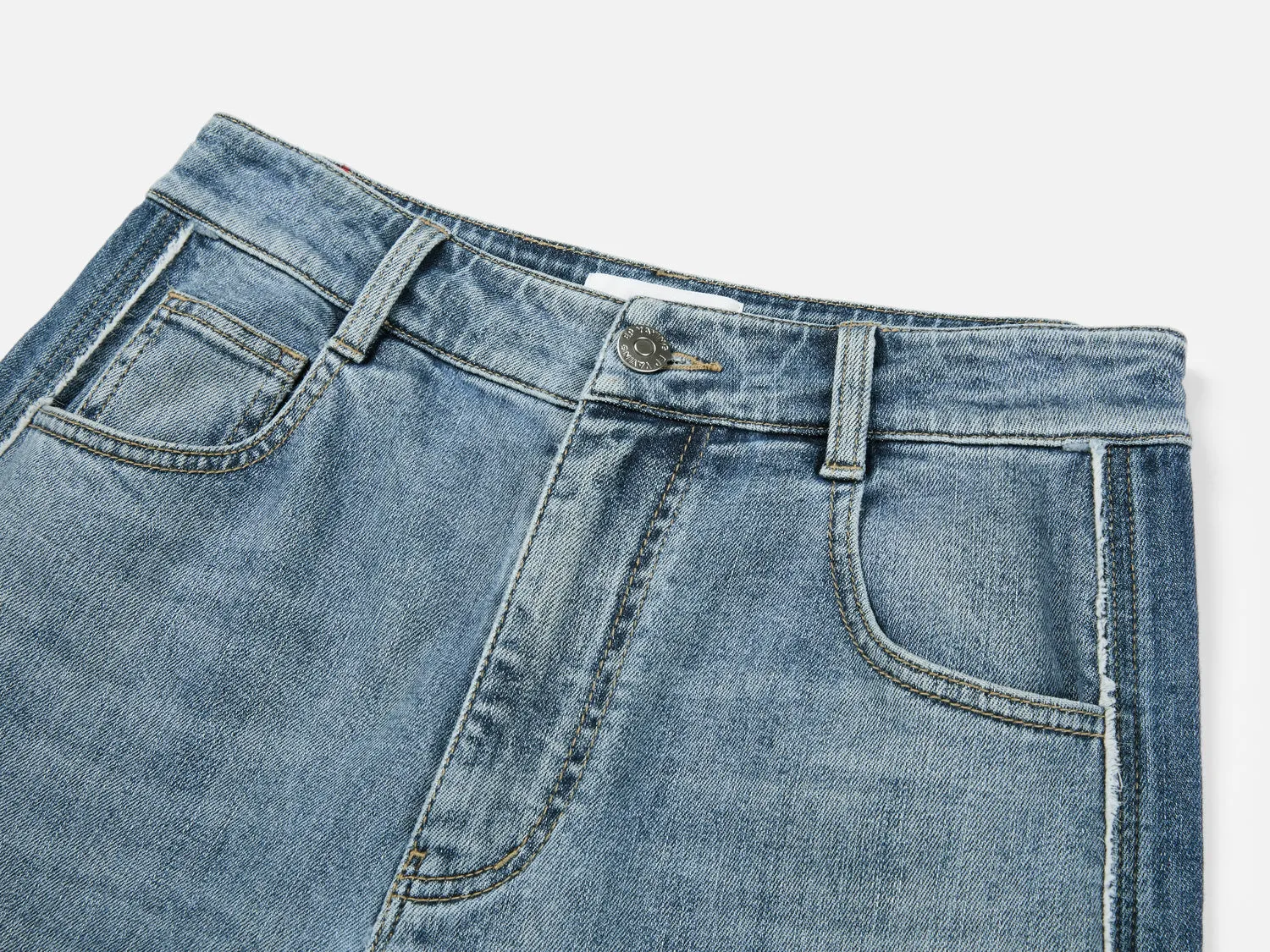 EP YAYING Cotton Linen Patchwork Jeans