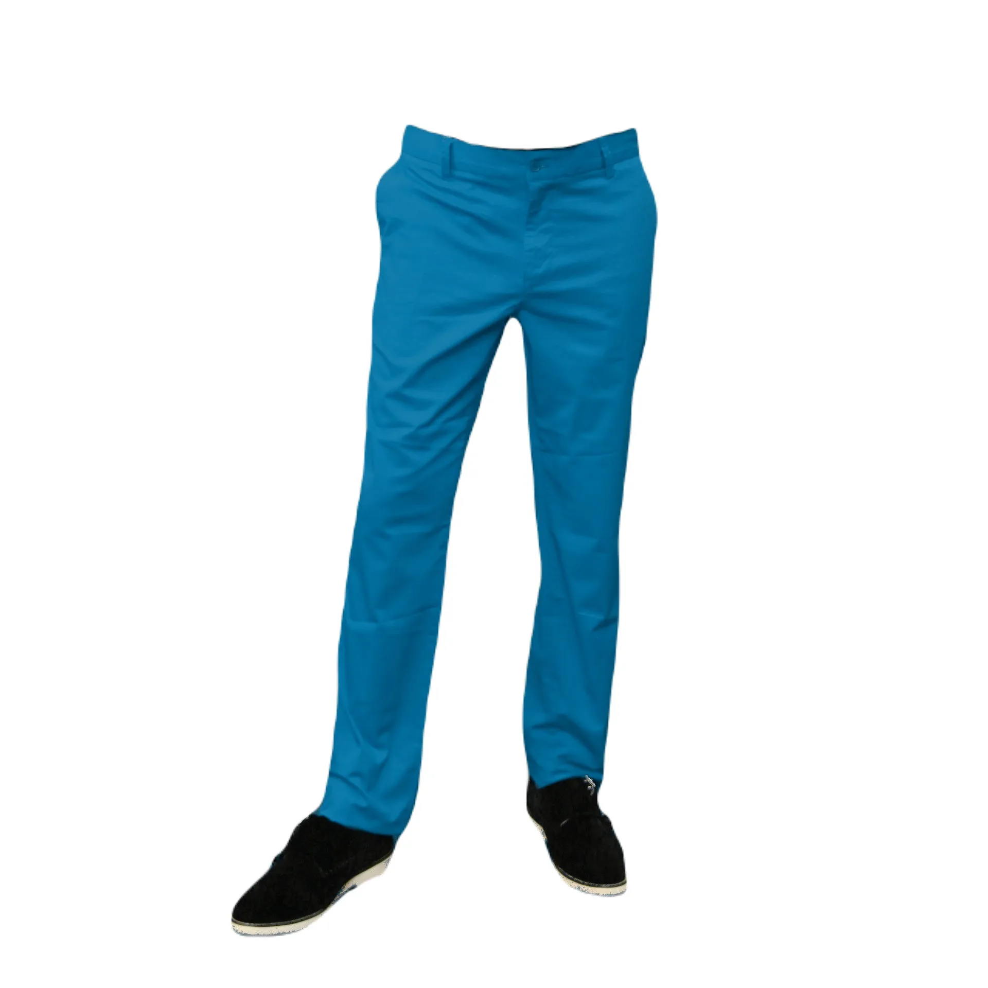 Everyday Pants | Modern Fit | 100% Cotton | Stretch | Tapered Bottom | Turquoise