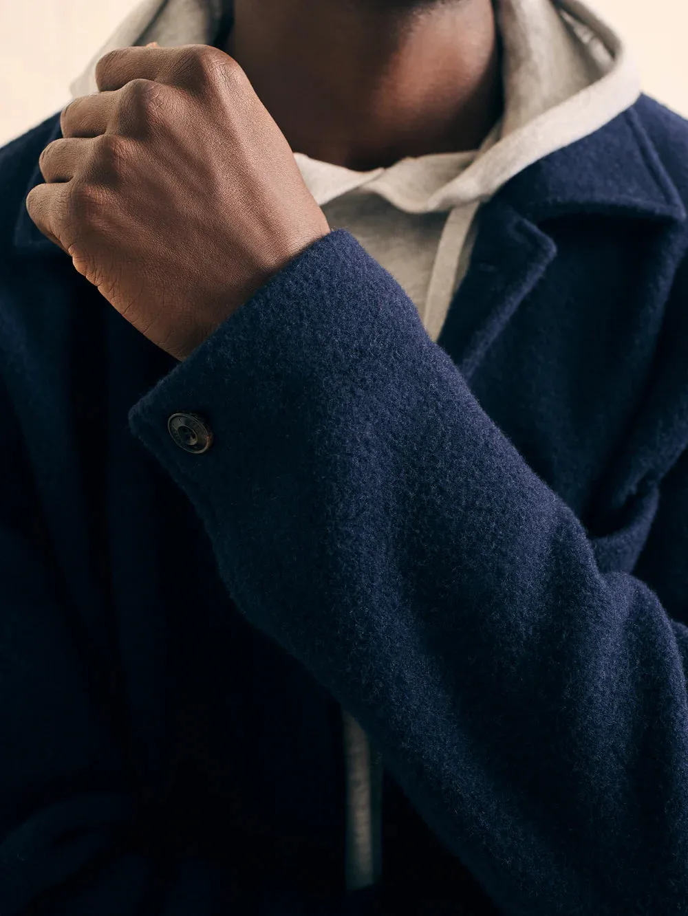 Faherty Wool Chore Jacket in Navy