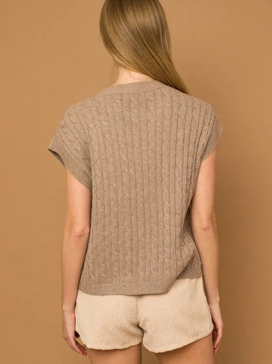 Fall into Fashion Cable Knit Vest