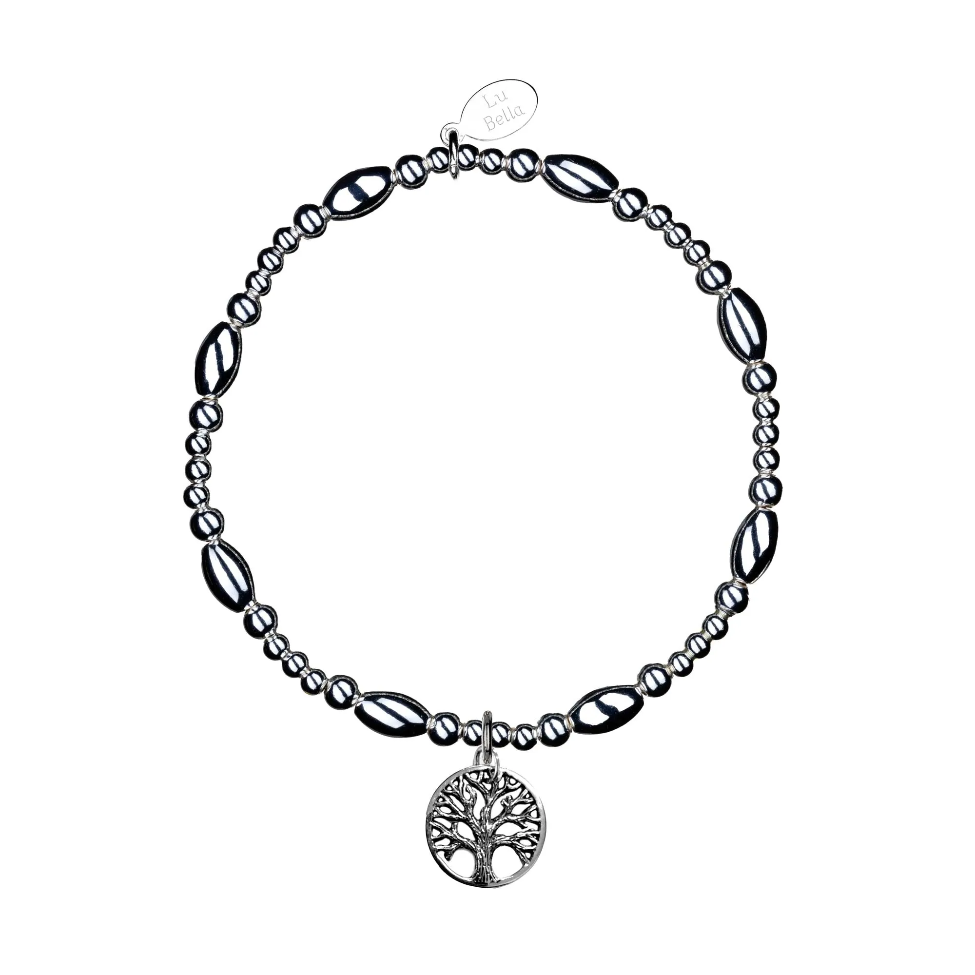 Family Tree Sterling Silver Stacking Bracelet