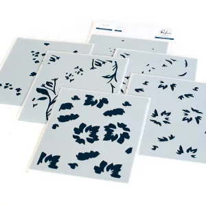 Fancy Floral Print layering stencils