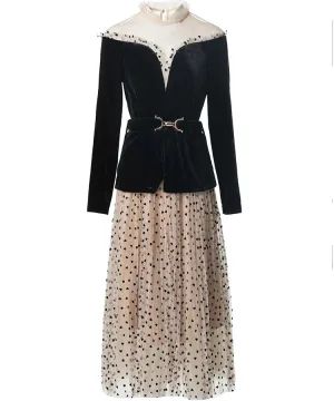 Fashionista Stand Collar Skirt Suit