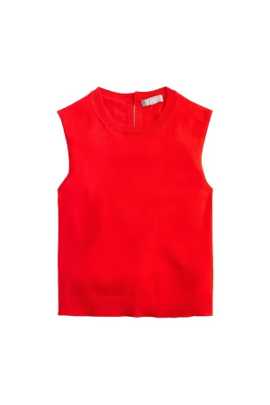Featherweight Cashmere-Blend Cropped Sweater Shell