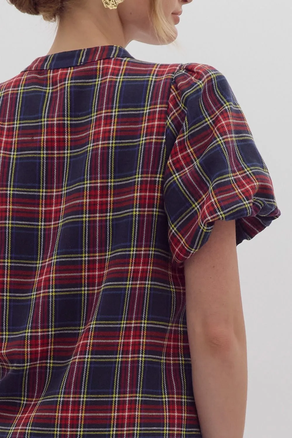 Festive Plaid Delight Dress
