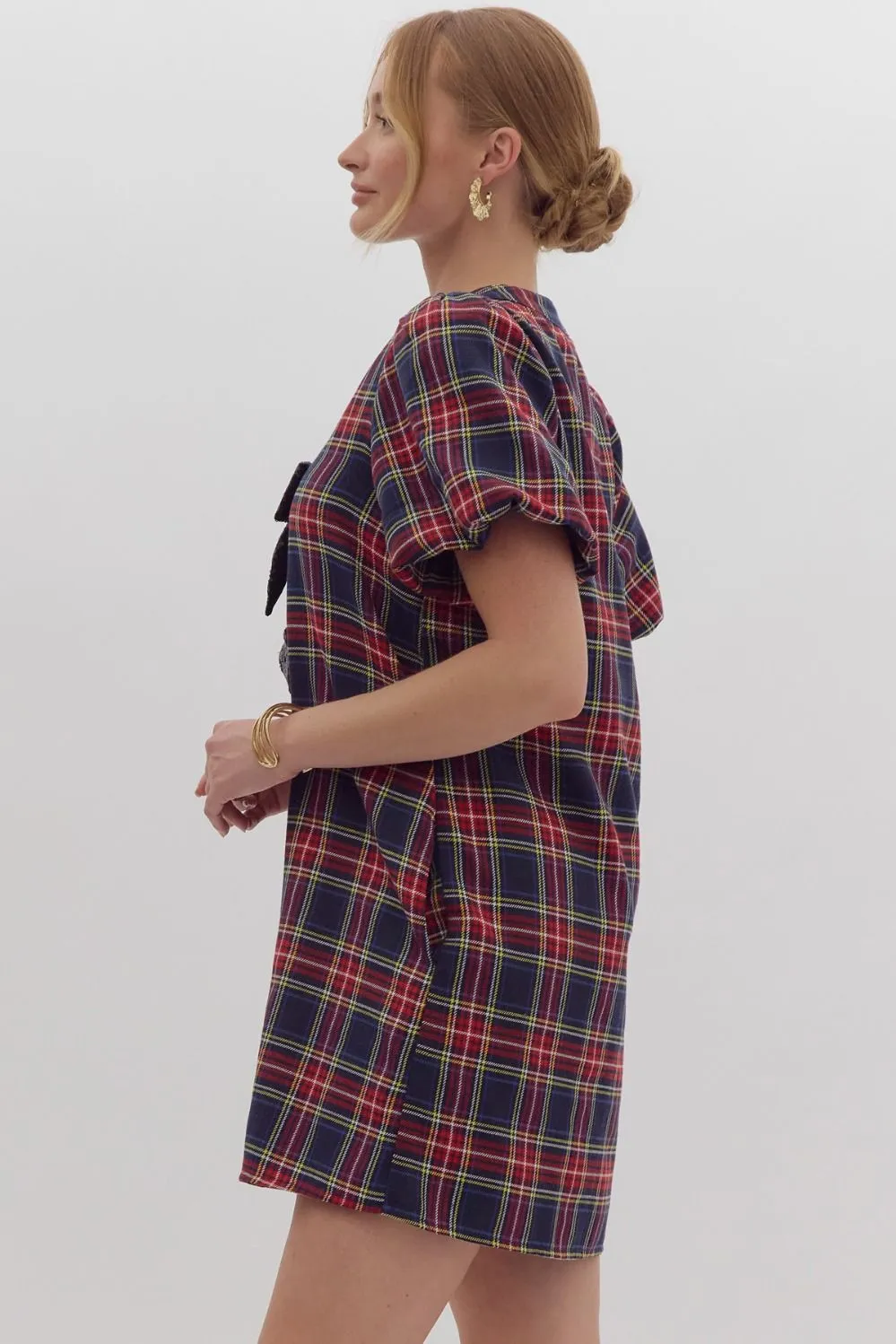 Festive Plaid Delight Dress