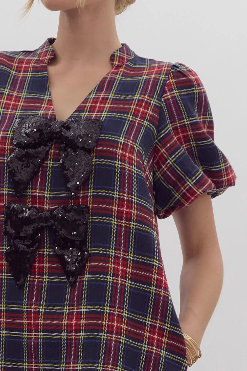 Festive Plaid Delight Dress